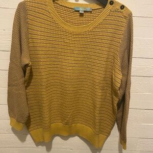 Boden gray yellow sweater 14